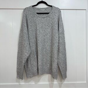nuuds Gray Cable Knit Sweater